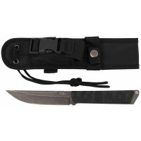 Messer,  „Fighter“,  schwarz, G10-Griff,  Scheide