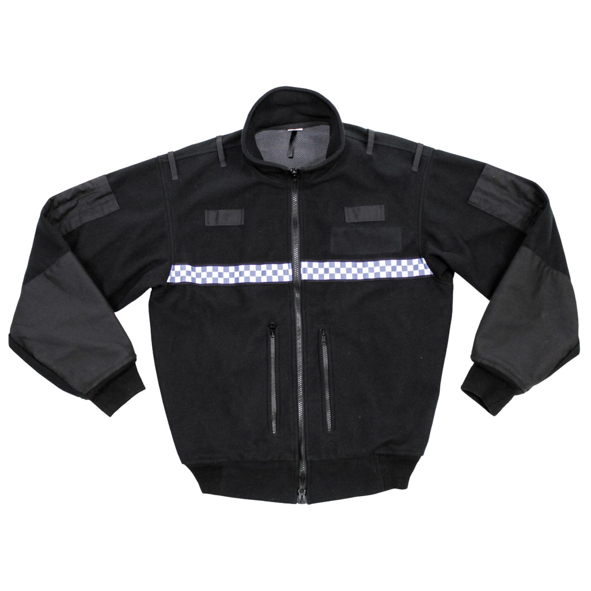 Brit. Fleece-Jacke,  winddicht, "Police",  schwarz,  neuw. (5 Stück)