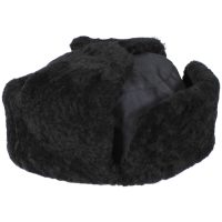 CZ Wintermütze,  schwarz, mit echtem Fell,  neuwertig (5 Stück)