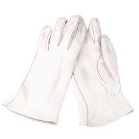 BW Lederhandschuhe,  weiß, gebr.