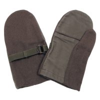 Österr. Fausthandschuhe, grün, Schießhandschuhe,  Filz,  gebr.