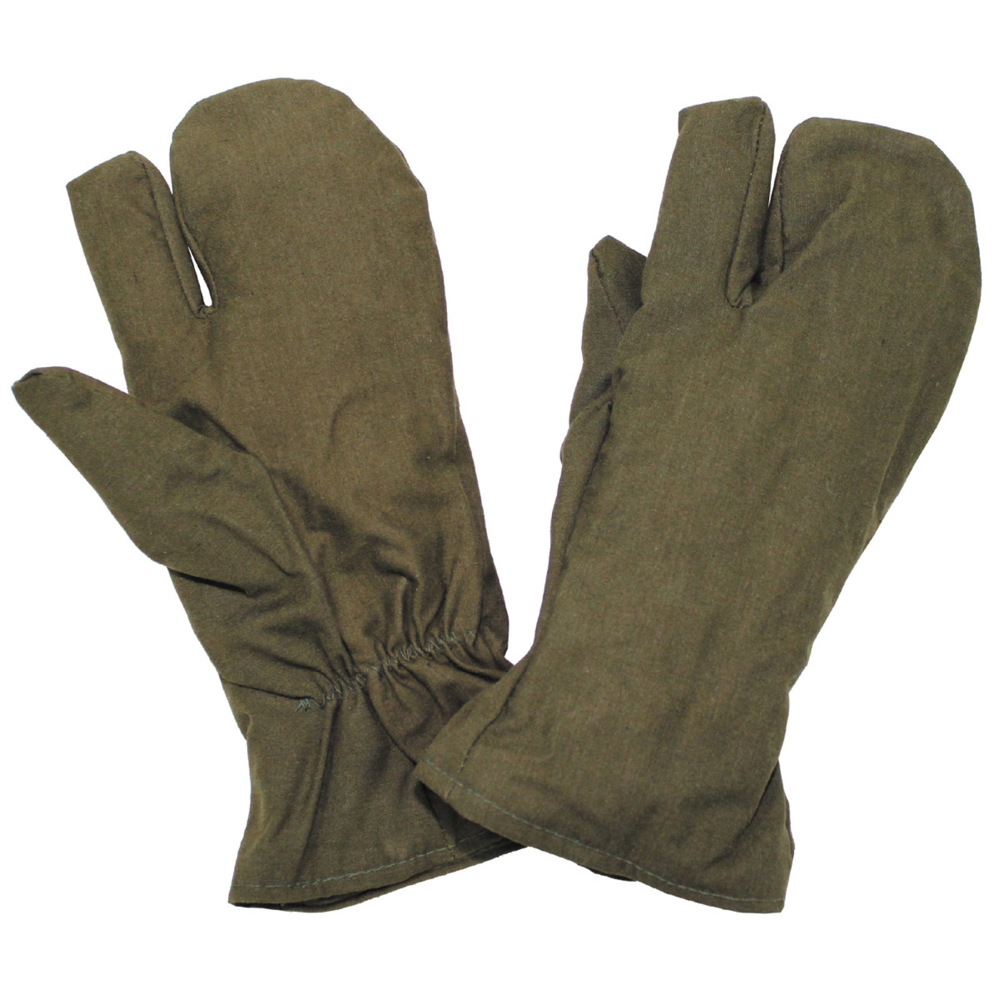 CZ/SK Handschuhe,  M 55, oliv,  3 Finger,  neuwertig (10 Stück)