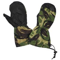Brit. Fausthandschuhe,  gebr., Innenfläche Leder,  DPM tarn