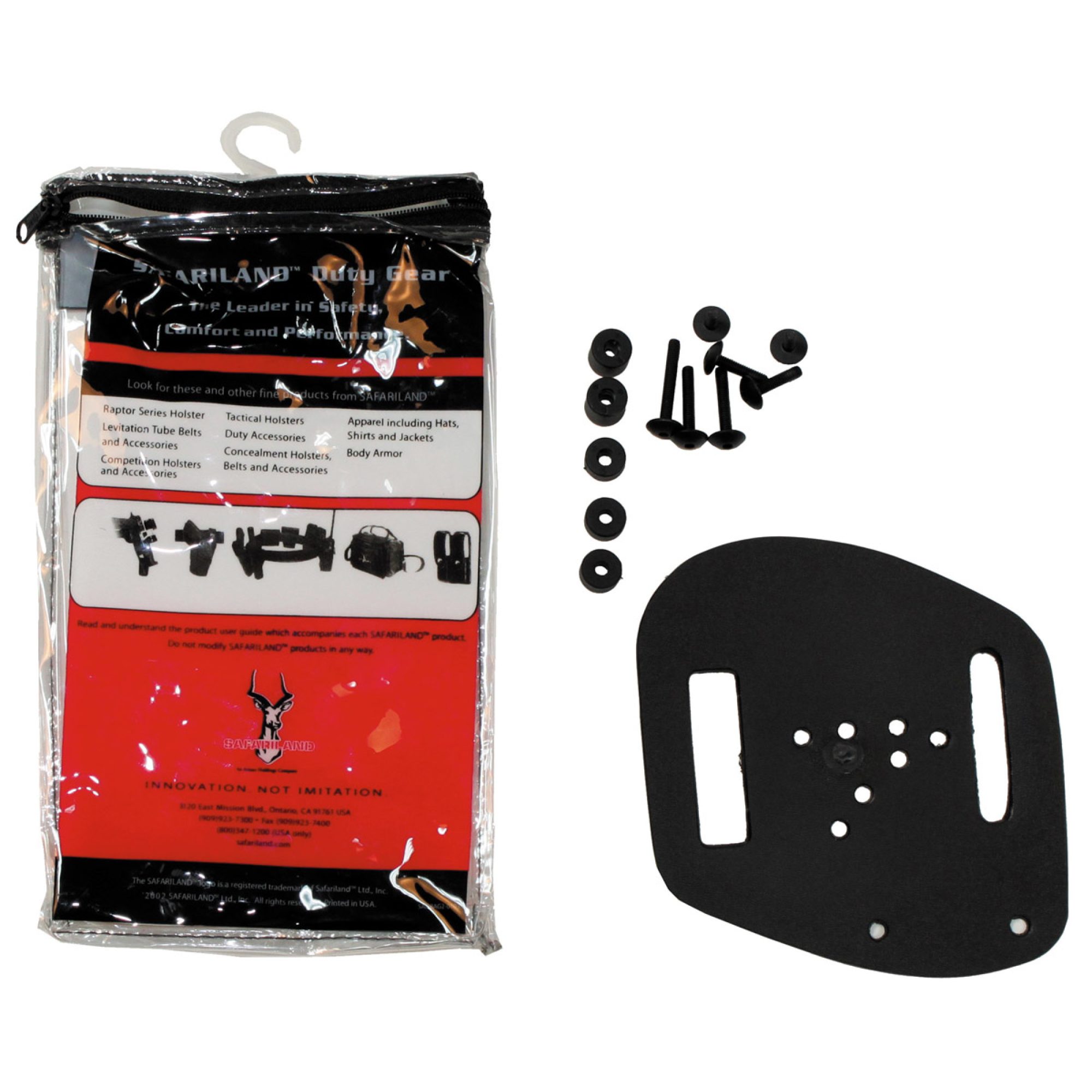 Adapterplatte für Holster, "SAFARILAND",  schwarz,  neuw. (5 Stück)