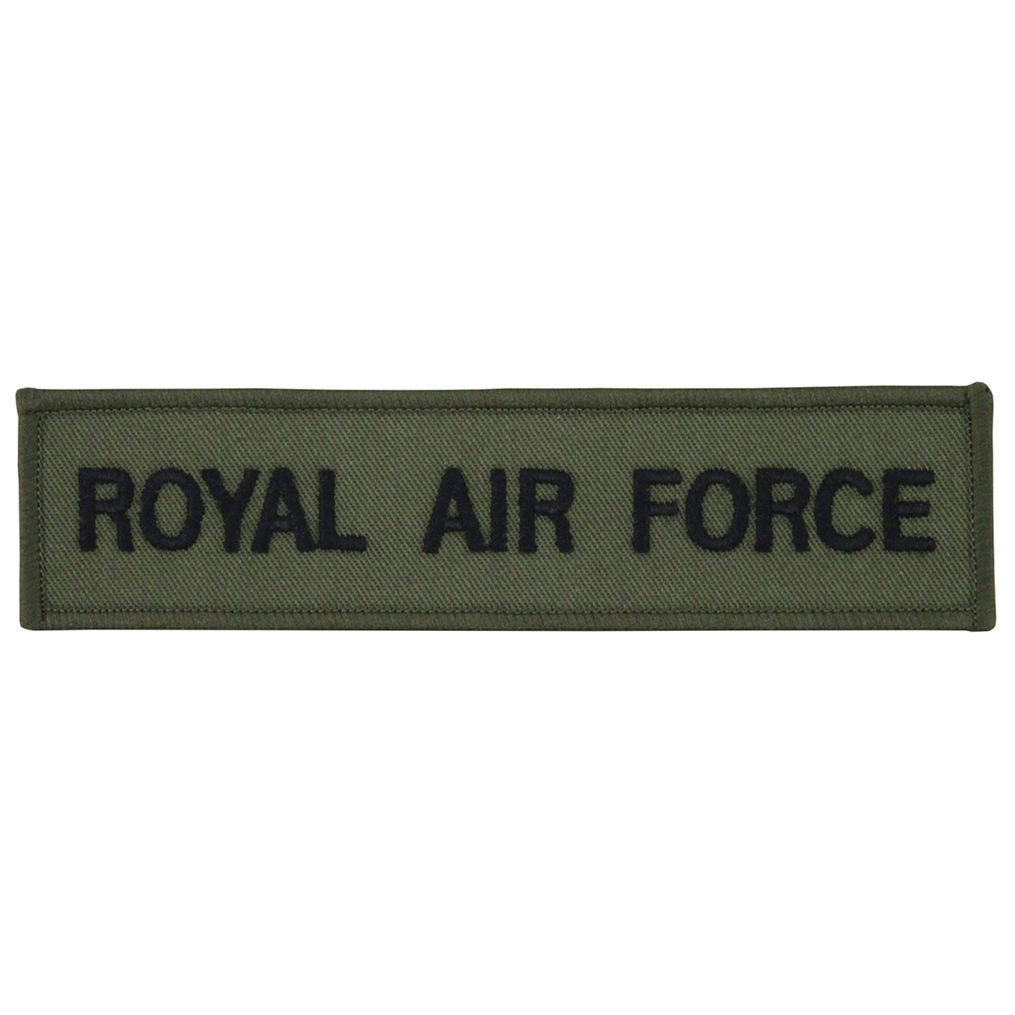 Brit. Stickabzeichen,  oliv, „ROYAL AIR FORCE“,  neuw. (10 Stück)