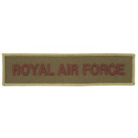 Brit. Stickabzeichen,  khaki, „ROYAL AIR FORCE“,  neuw. (5 Stück)
