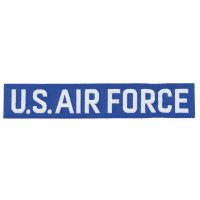 Aufnäher,  „U.S. AIR FORCE“, gewebt,  blau,  15×2, 7 cm,  neuw. (10 Stück)