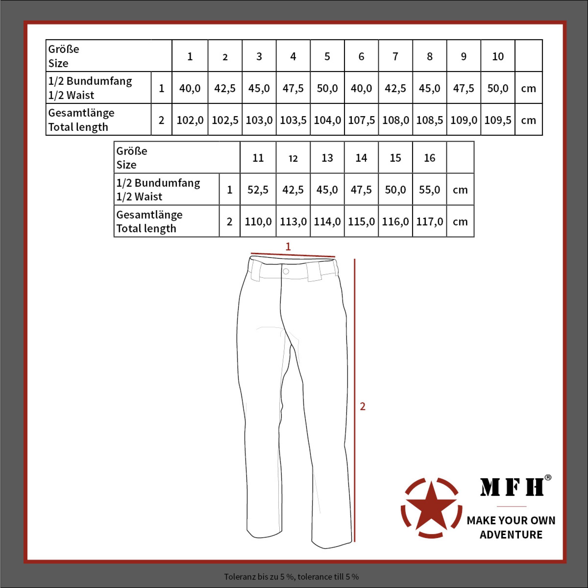 BW Feldhose,  tropentarn, 3 Farben,  nach original TL