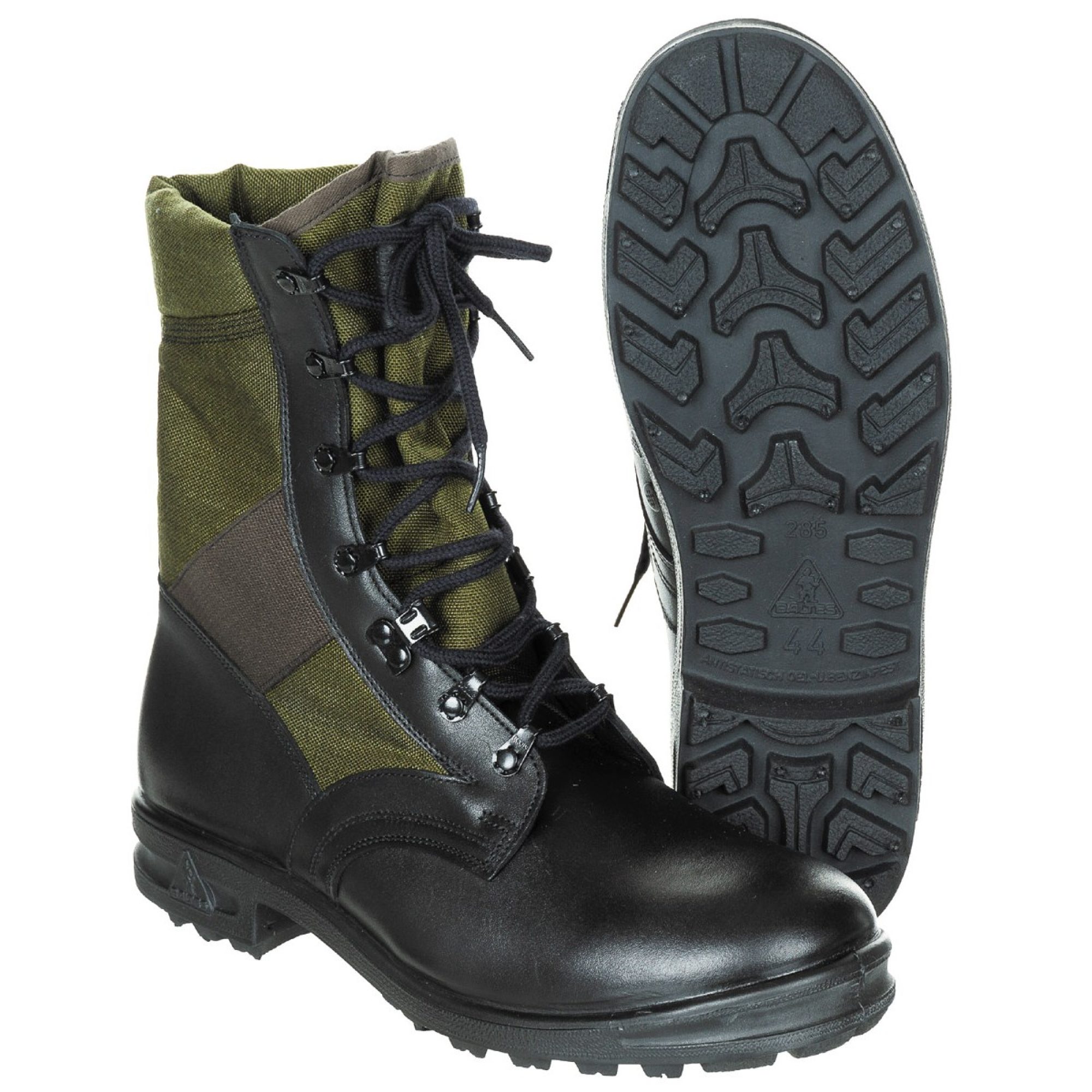 BW Tropenstiefel,  „BALTES“, schwarz/oliv,  neuw.