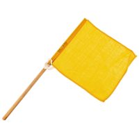 BW Signalflagge,  gelb, mit Holzstiel,  neuw. (5 Stück)