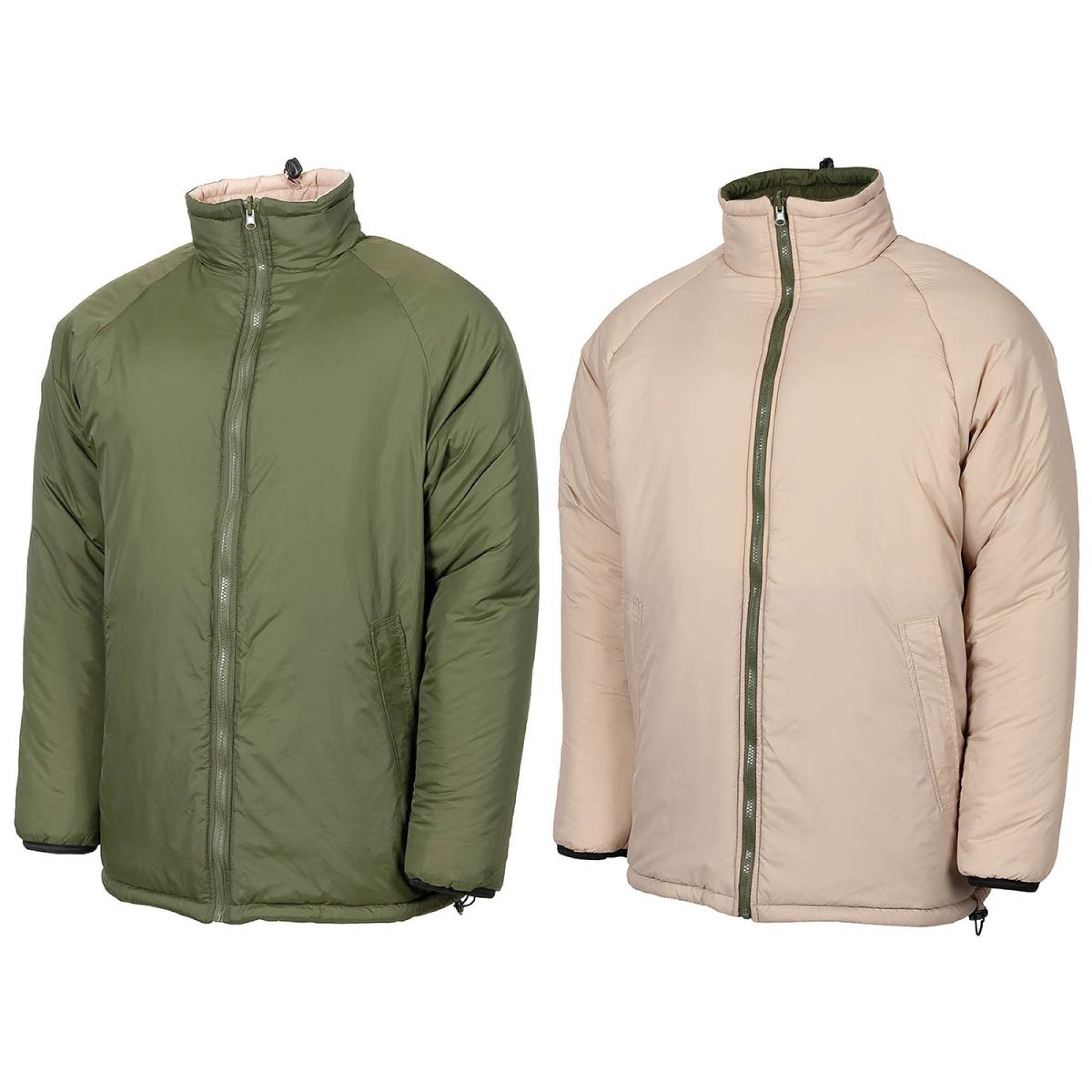 Brit. Thermojacke,  wendbar, oliv/kaki