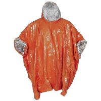 Notfall-Poncho,  orange, einseitig alubeschichtet