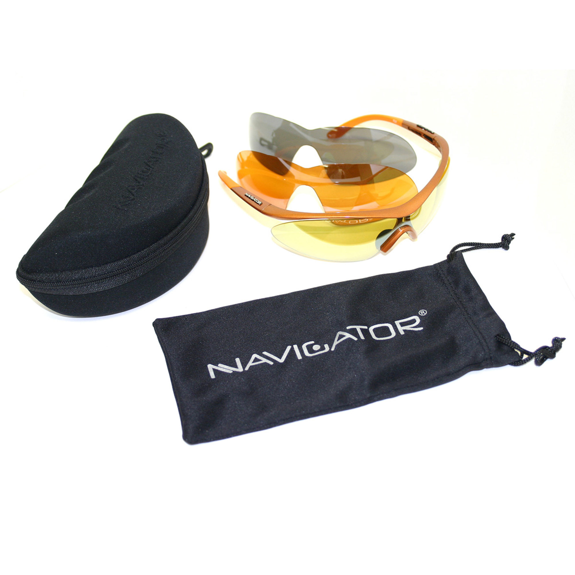 NAVIGATOR FLY Sportbrille, Freizeitbrille, 3 Linsen, UV400-Lens, 27g