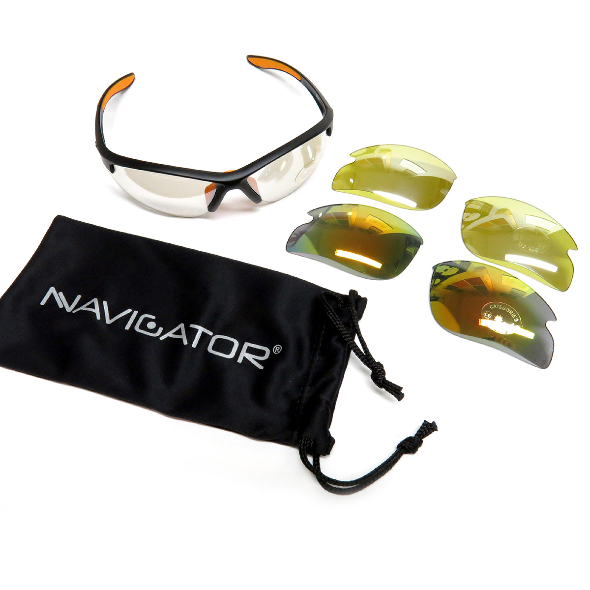 NAVIGATOR MAMBA Sportbrille, Freizeitbrille, 3 Linsen, UV400, ultraleicht