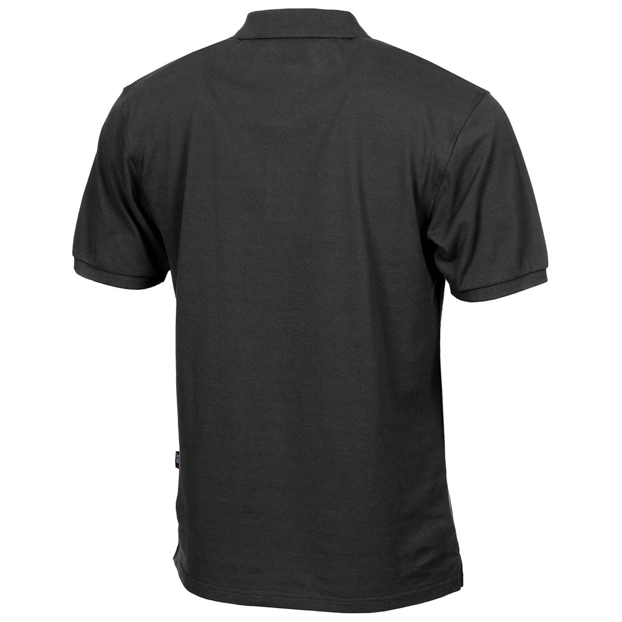 Poloshirt,  schwarz, mit Knopfleiste
