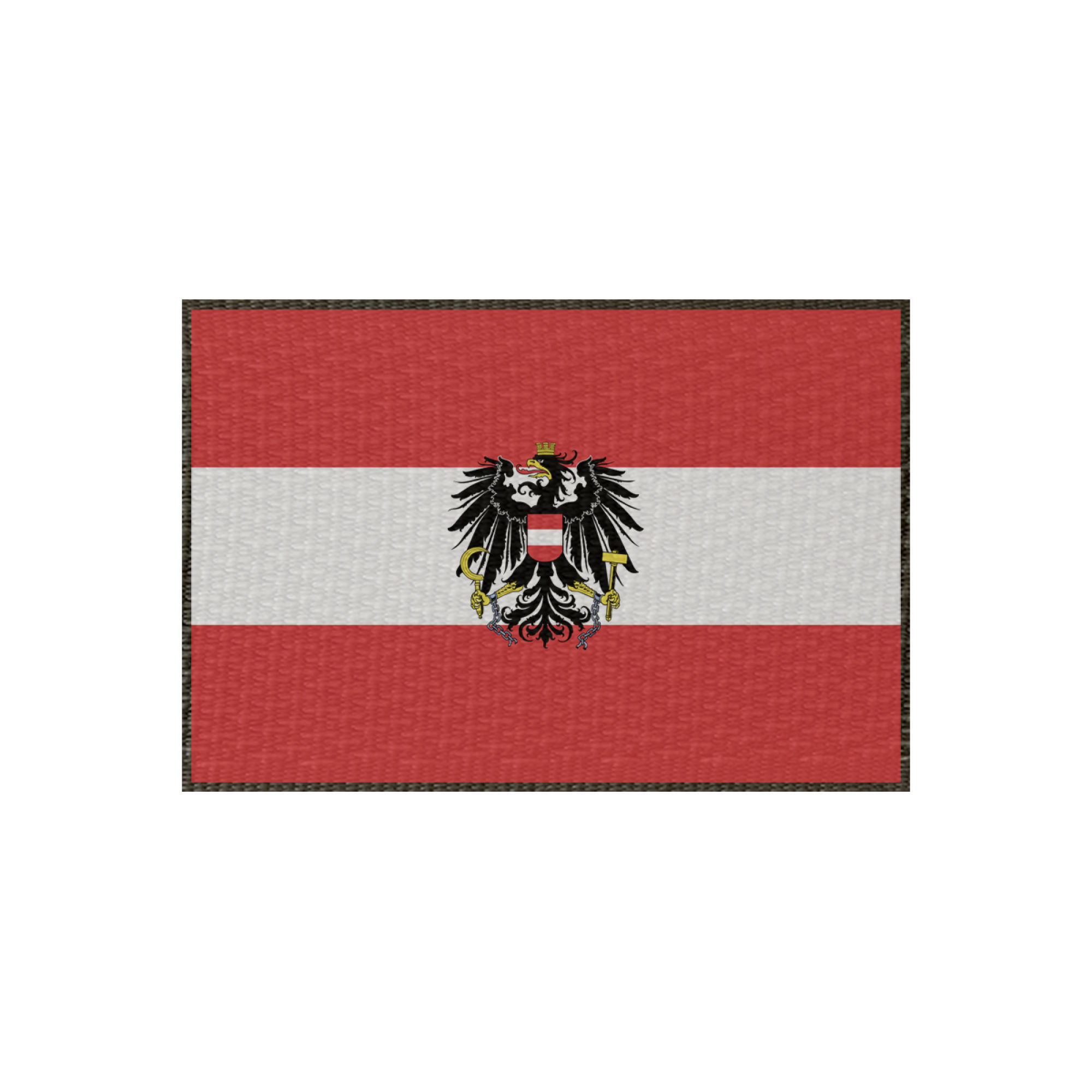 Patch Flagge Österreich 45x30mm, Klett