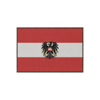 Patch Flagge Österreich 75x50mm, Klett