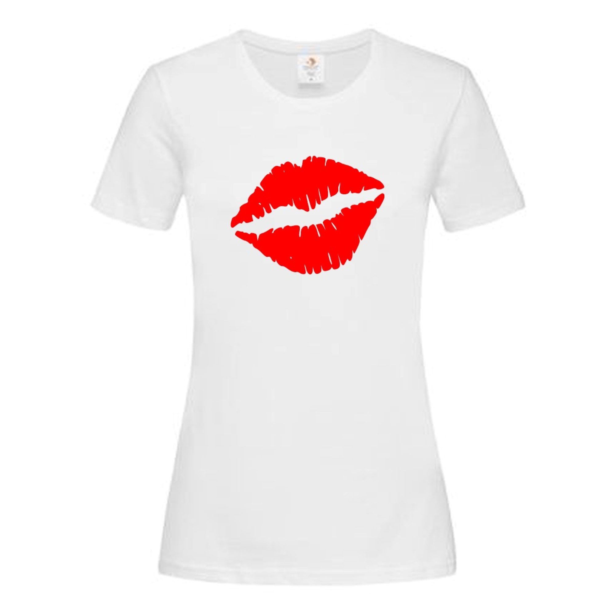 T-Shirt Motiv Kuss Lippen
