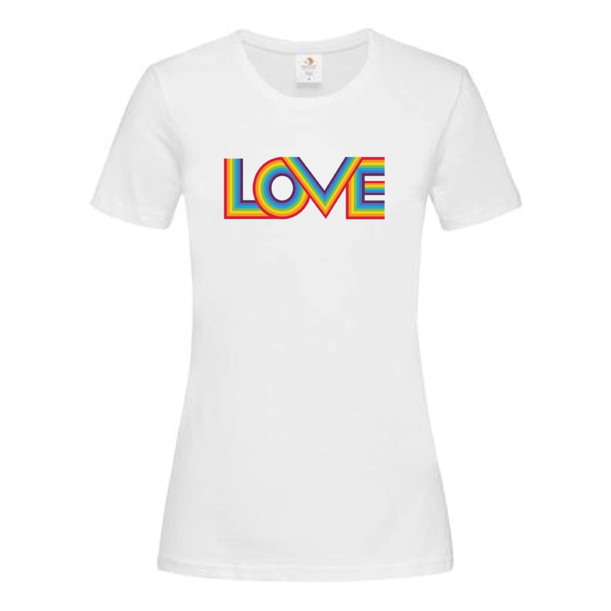 T-Shirt Motiv Love Damen Regenbogen LGBTQ