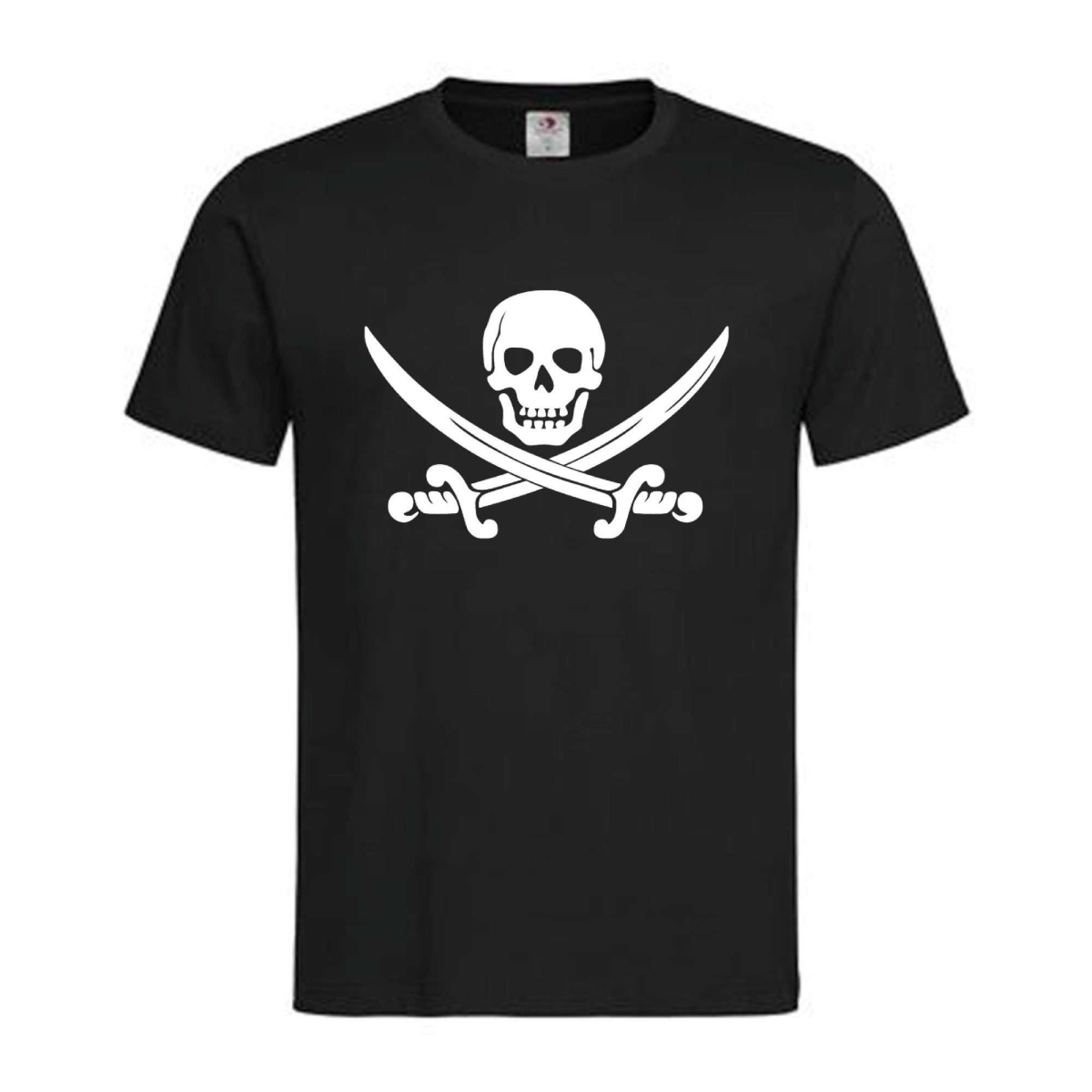 T-Shirt Motiv Piratenschädel Säbel – Schädel mit gekreuzten Säbeln
