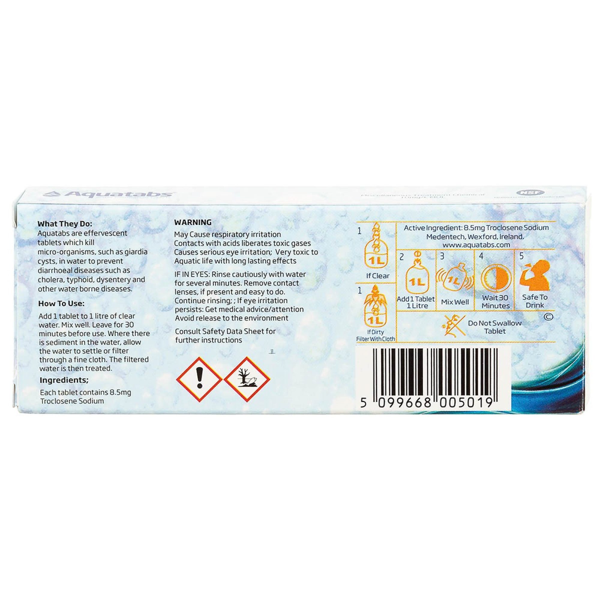 Medentech,  "Aquatabs", 50 Tabletten – Bild 2