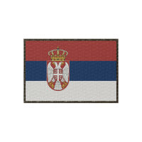 Patch Flagge Serbien 45x30mm, Klett