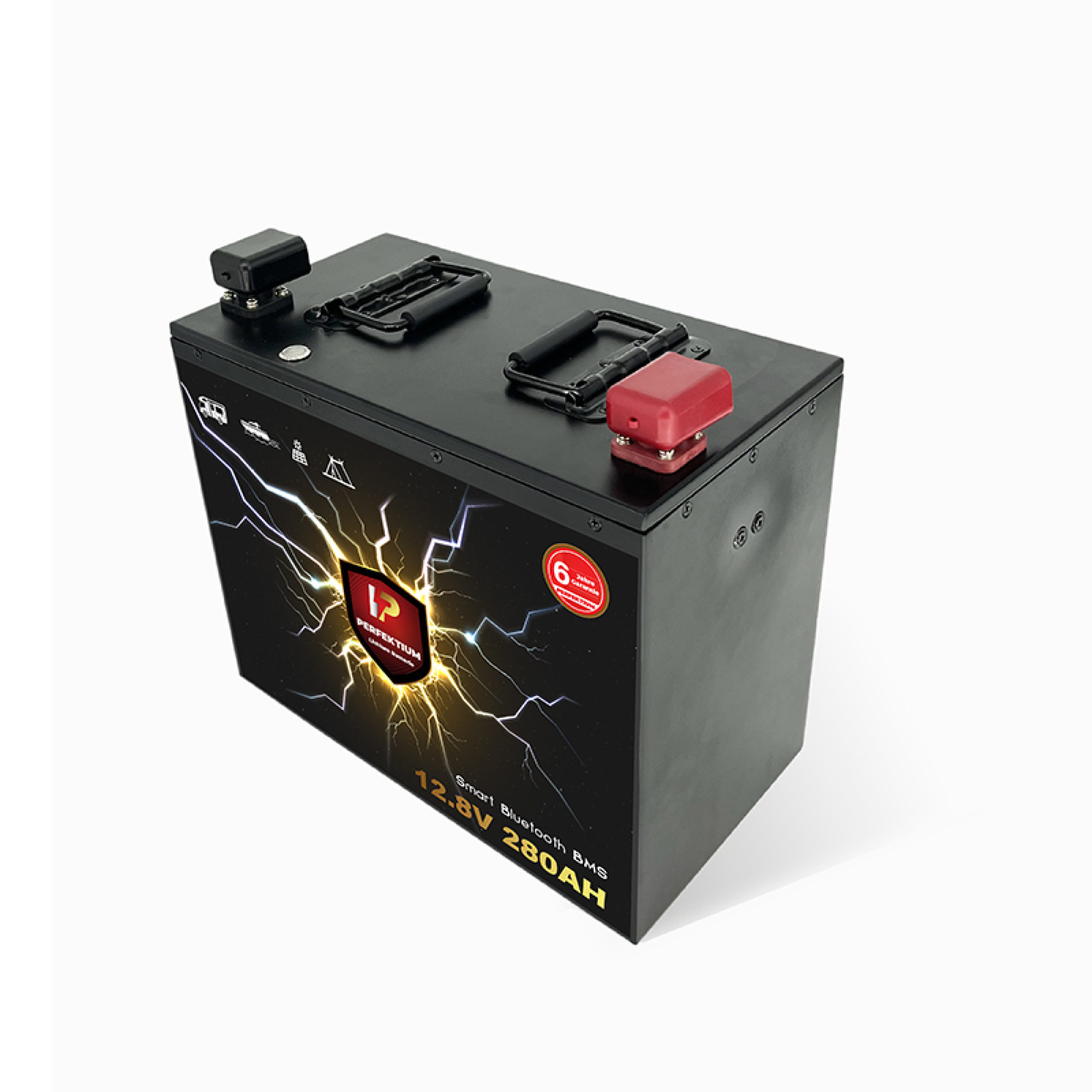 Perfektium LiFePO4 PF-Untersitz-12.8V 280Ah – Lithium Batterie Smart BMS mit Bluetooth und Heizung – 6 Jahre Garantie
