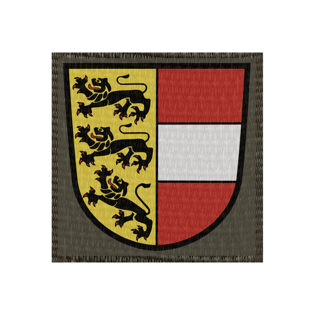 Wappen Kärnten 50x50mm Oliv, Klett Patch