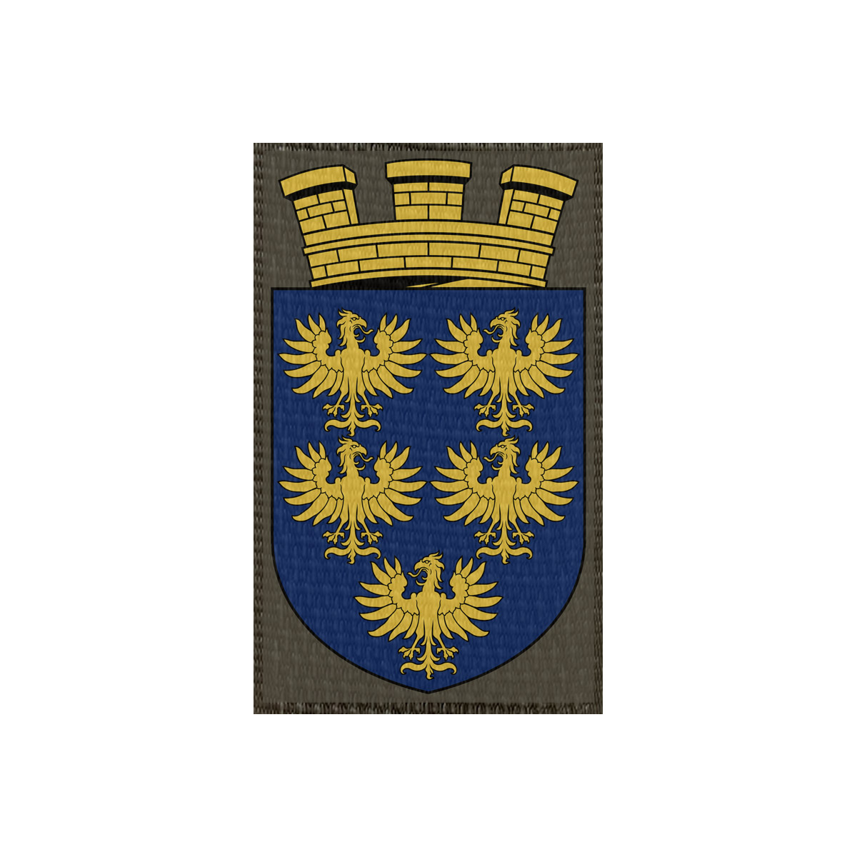 Wappen Niederösterreich 50x84mm Oliv, Klett Patch