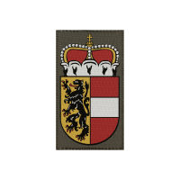 Wappen Salzburg 50x90mm Schwarz, Klett Patch