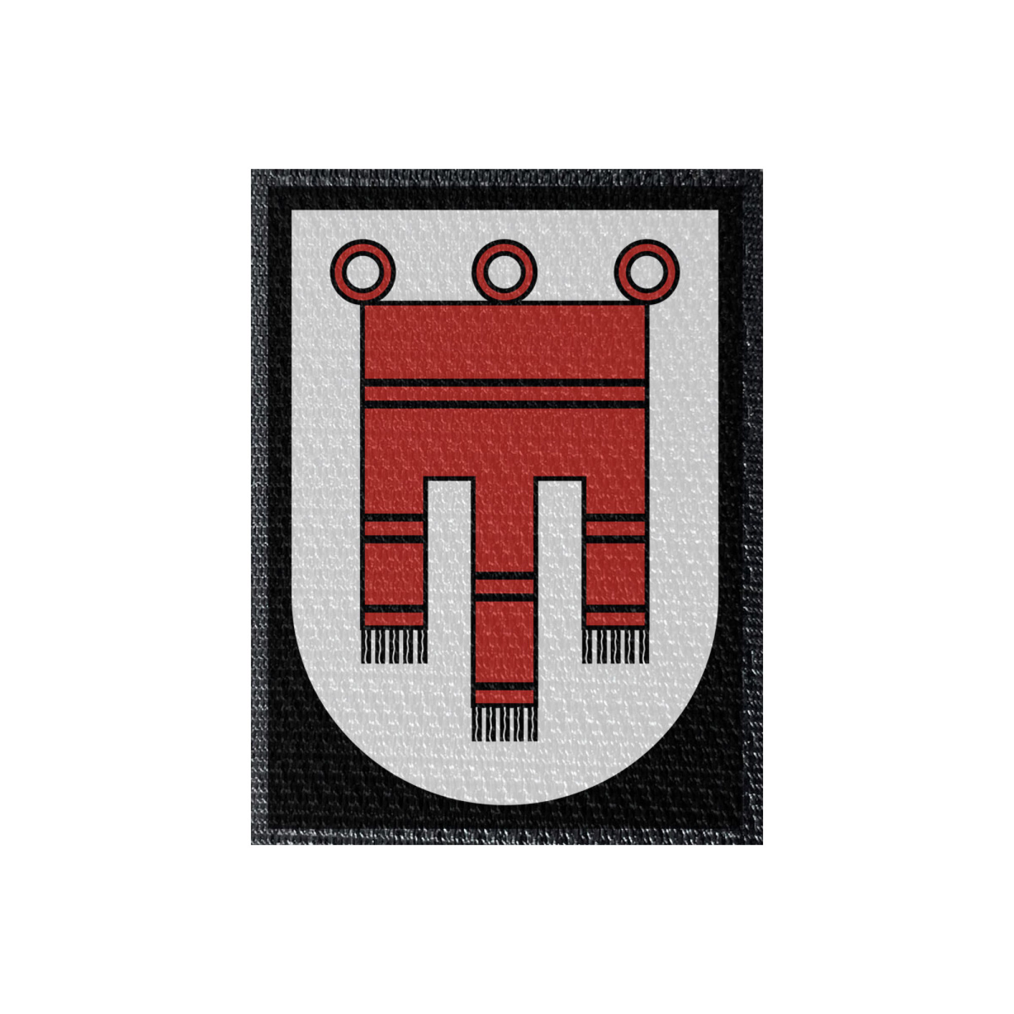 Wappen Vorarlberg 50x68mm Schwarz, Klett Patch