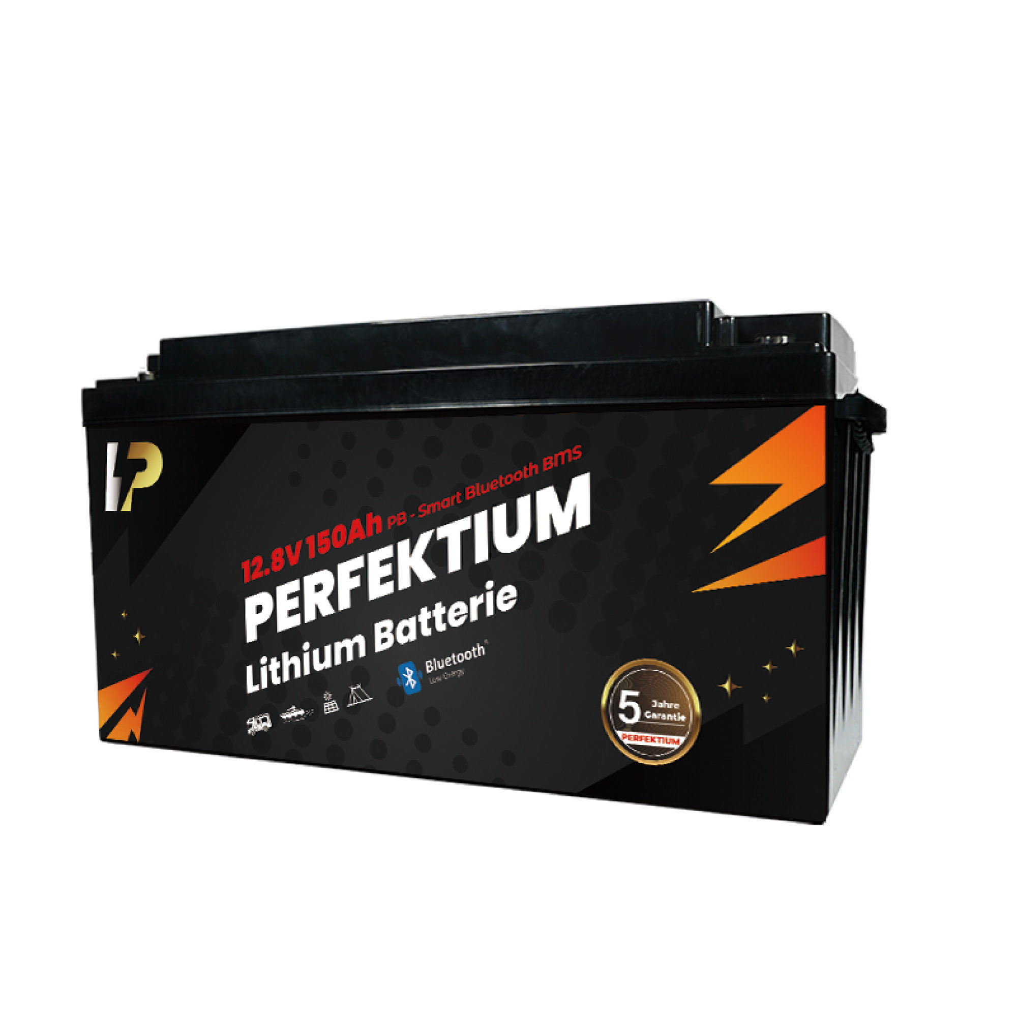 Perfektium LiFePO4 PB-12.8V 150Ah – Lithium Batterie Smart BMS mit Bluetooth – 5 Jahre Garantie