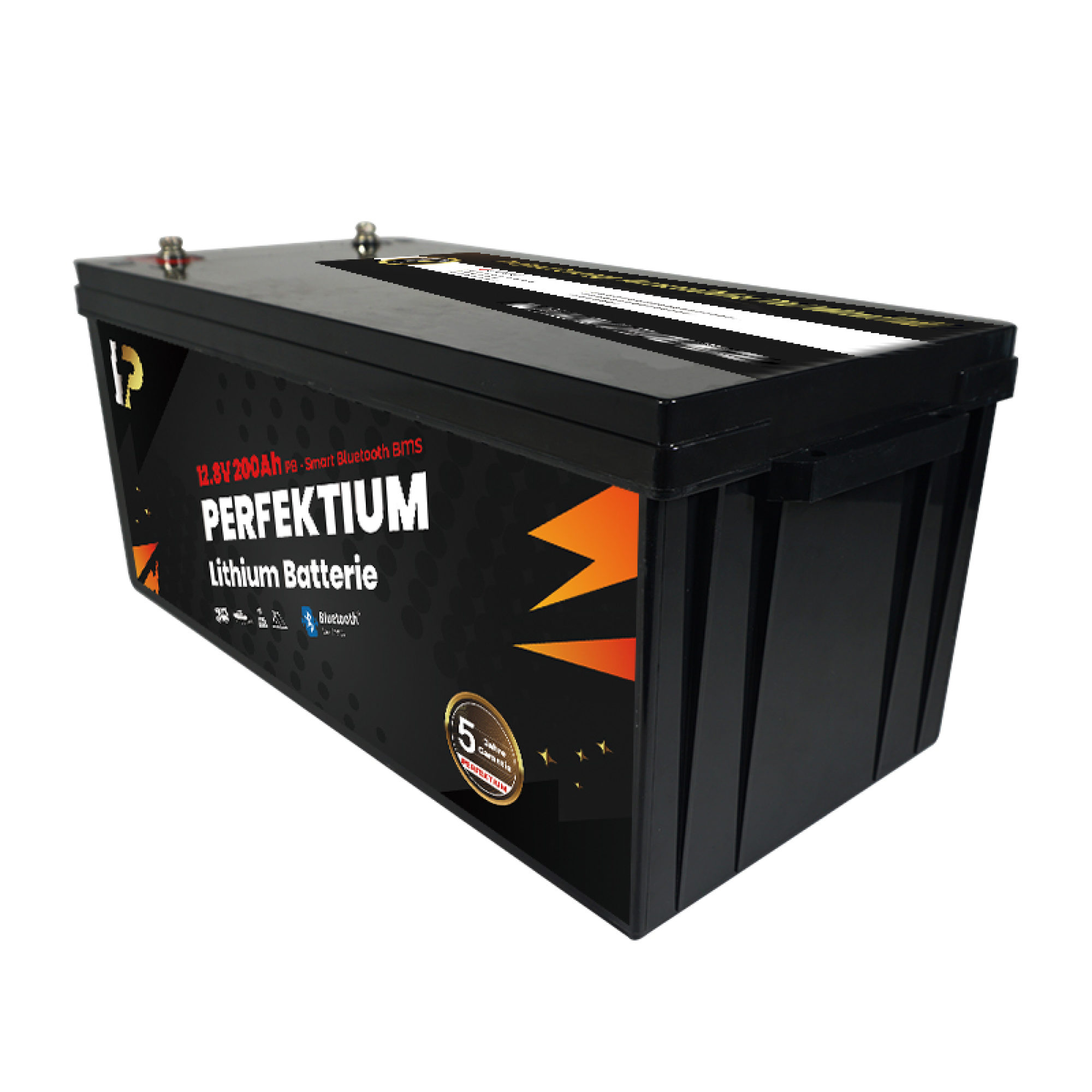 Perfektium LiFePO4 PB-12.8V 200Ah – Lithium Batterie Smart BMS mit Bluetooth – 5 Jahre Garantie