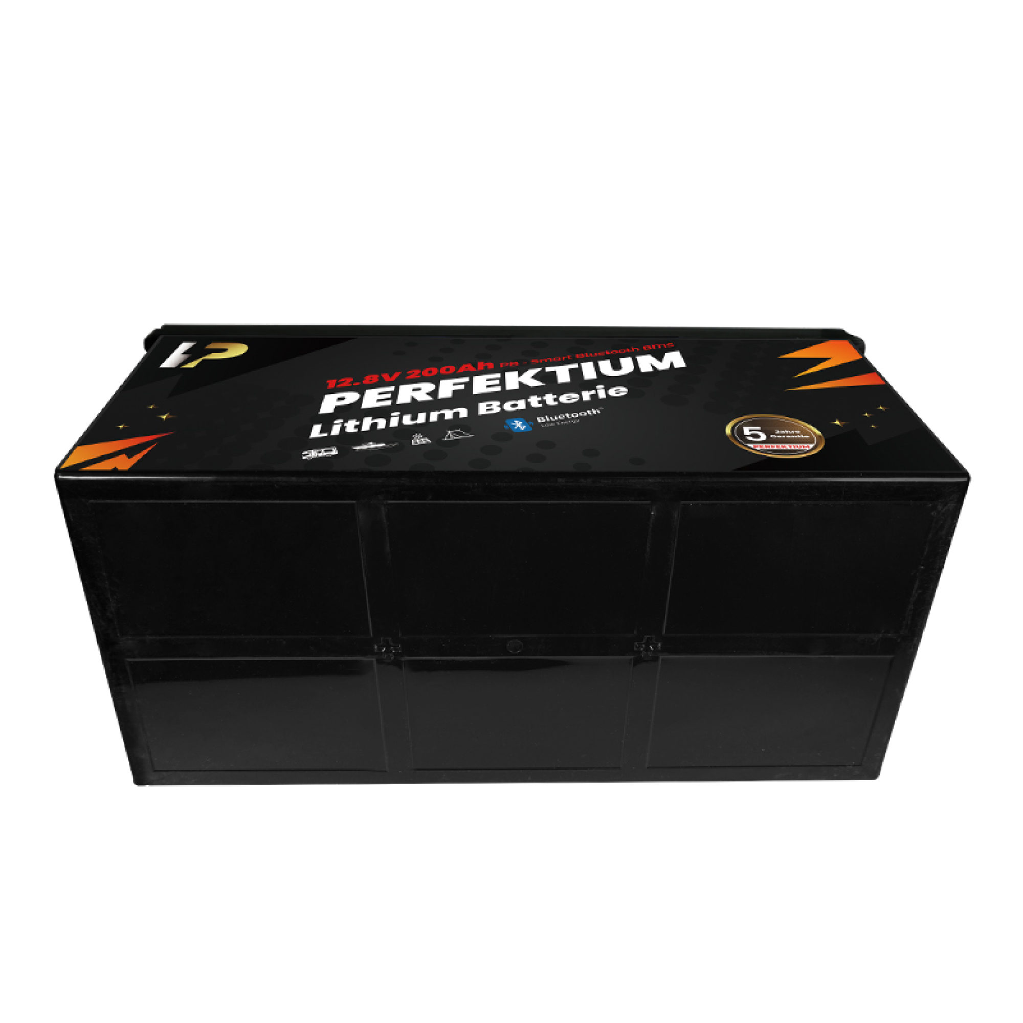 Perfektium LiFePO4 PB-12.8V 200Ah – Lithium Batterie Smart BMS mit Bluetooth – 5 Jahre Garantie