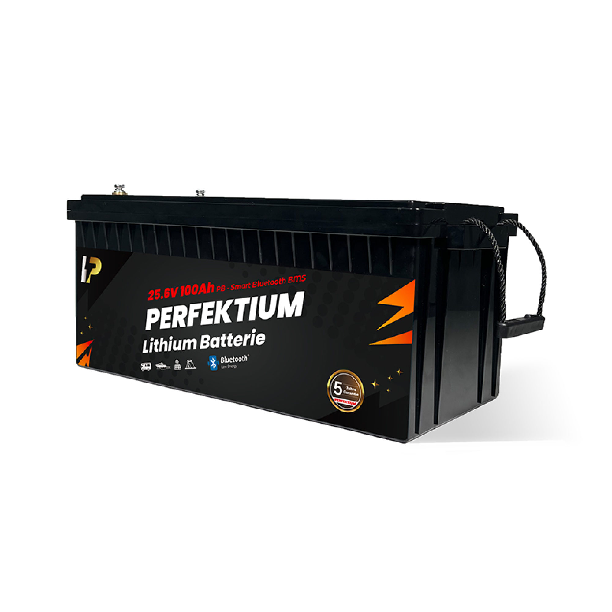 Perfektium LiFePO4 PB-25.6V 100Ah – Lithium Batterie Smart BMS mit Bluetooth – 5 Jahre Garantie