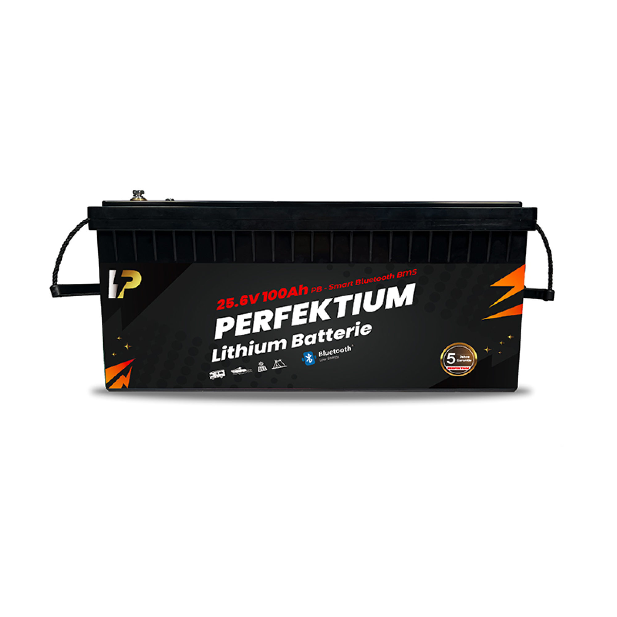 Perfektium LiFePO4 PB-25.6V 100Ah – Lithium Batterie Smart BMS mit Bluetooth – 5 Jahre Garantie