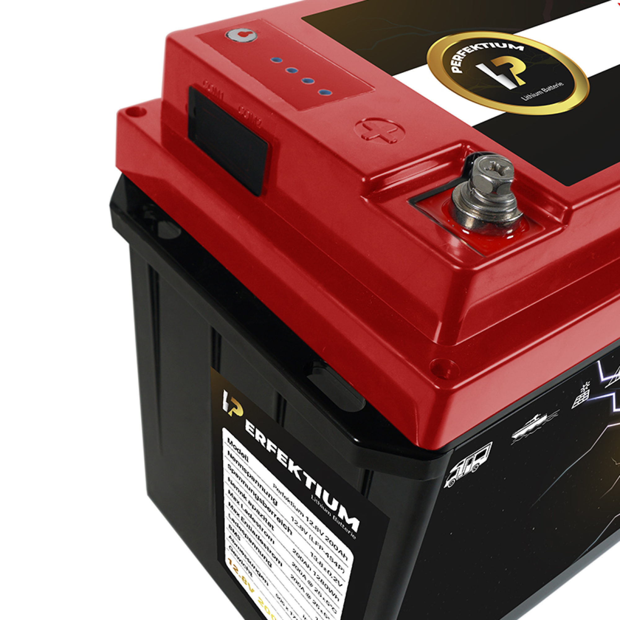 Perfektium LiFePO4 PF-12.8V 200Ah – Lithium Batterie Smart BMS mit Bluetooth – 6 Jahre Garantie