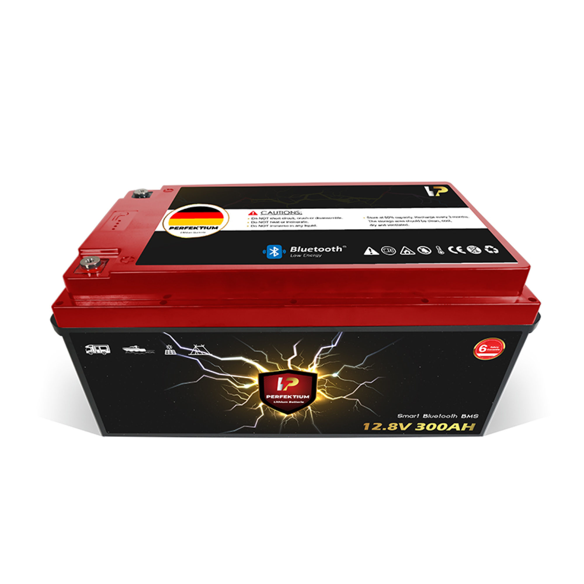 Perfektium LiFePO4 PF-12.8V 300Ah – Lithium Batterie Smart BMS mit Bluetooth – 6 Jahre Garantie