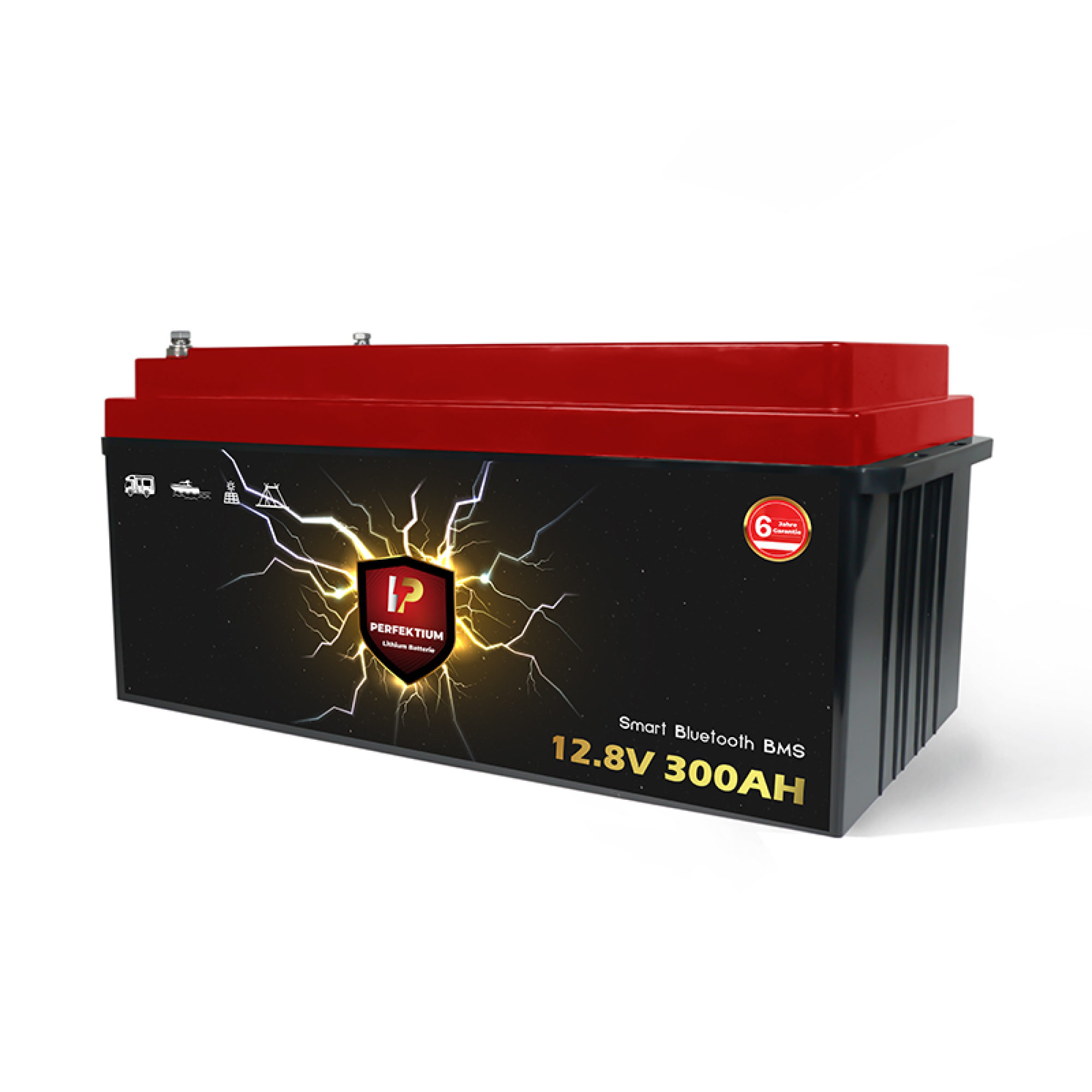 Perfektium LiFePO4 PF-12.8V 300Ah – Lithium Batterie Smart BMS mit Bluetooth – 6 Jahre Garantie