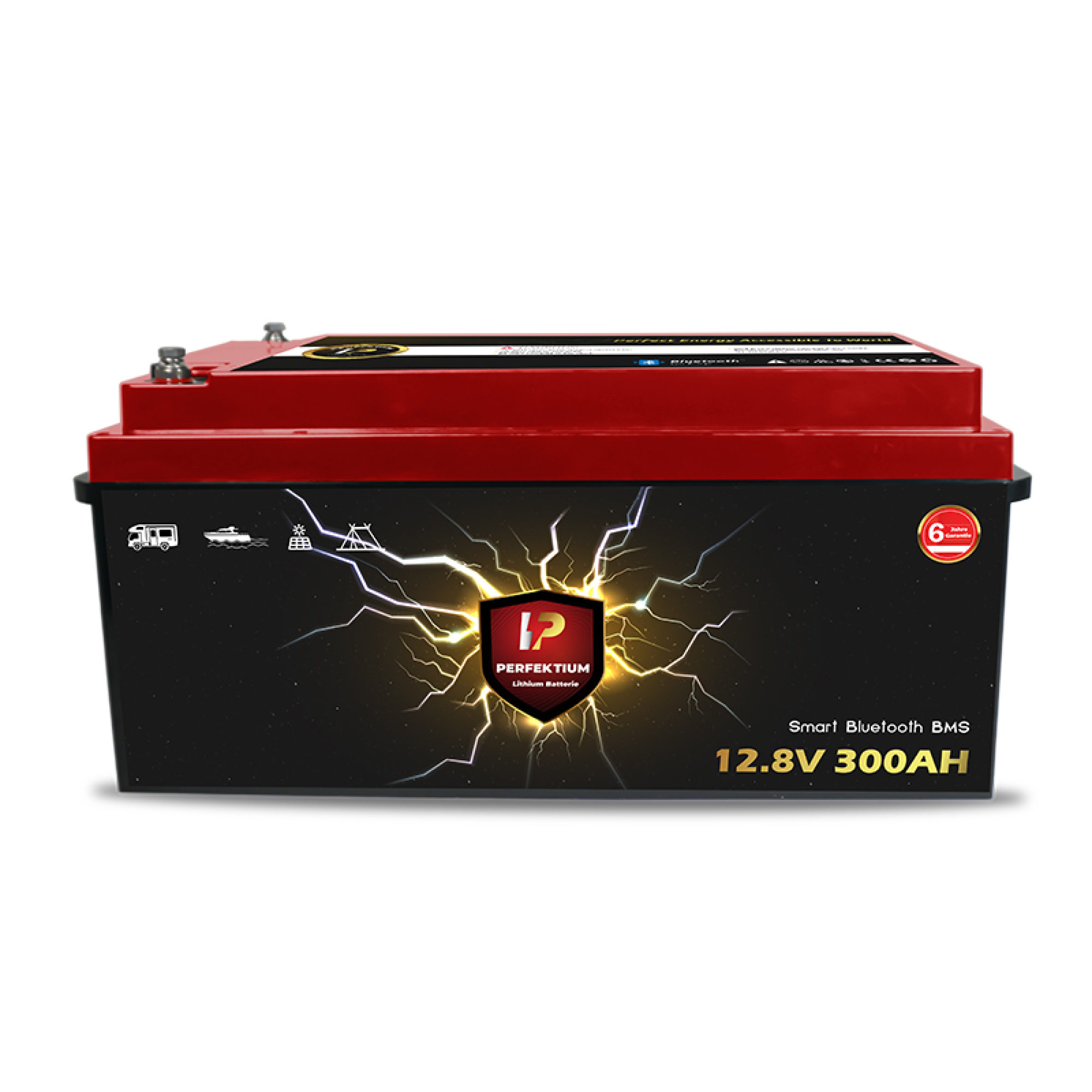 Perfektium LiFePO4 PF-12.8V 300Ah – Lithium Batterie Smart BMS mit Bluetooth – 6 Jahre Garantie