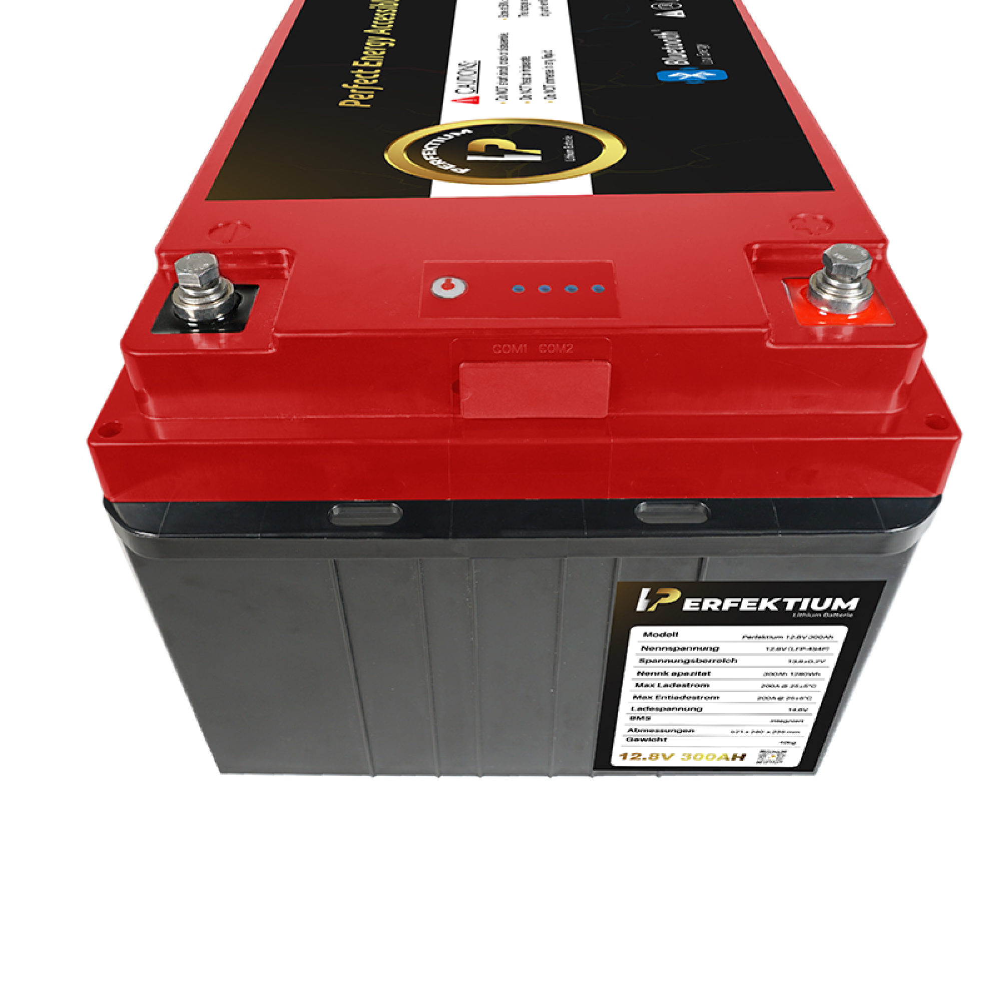 Perfektium LiFePO4 PF-12.8V 300Ah – Lithium Batterie Smart BMS mit Bluetooth – 6 Jahre Garantie