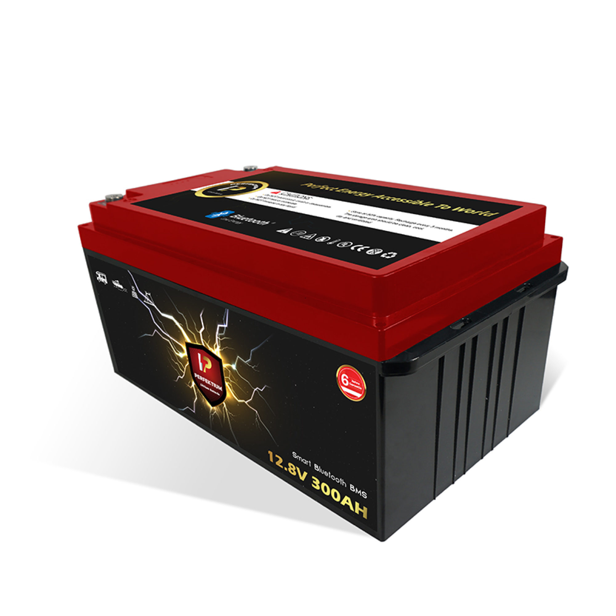 Perfektium LiFePO4 PF-12.8V 300Ah – Lithium Batterie Smart BMS mit Bluetooth – 6 Jahre Garantie