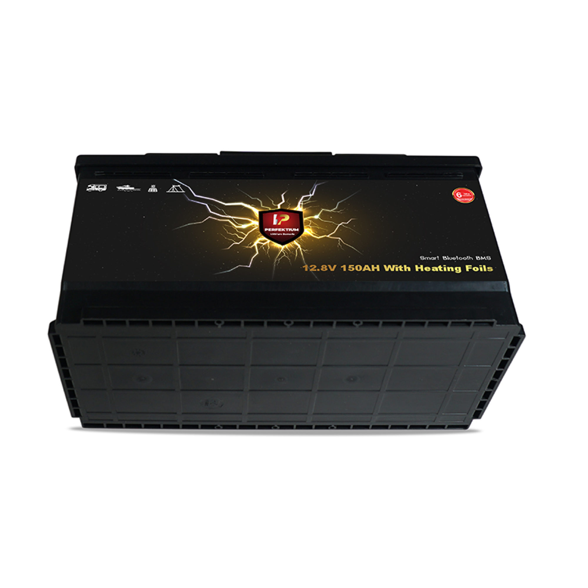 Perfektium LiFePO4 PF-Untersitz-12.8V 150Ah – Lithium Batterie Smart BMS mit Bluetooth und Heizung – 6 Jahre Garantie