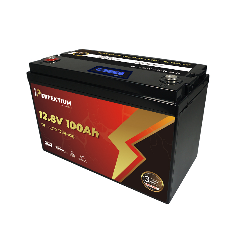 Perfektium LiFePO4 PL-12.8V 100Ah – Lithium Batterie Smart BMS mit LCD – 3 Jahre Garantie