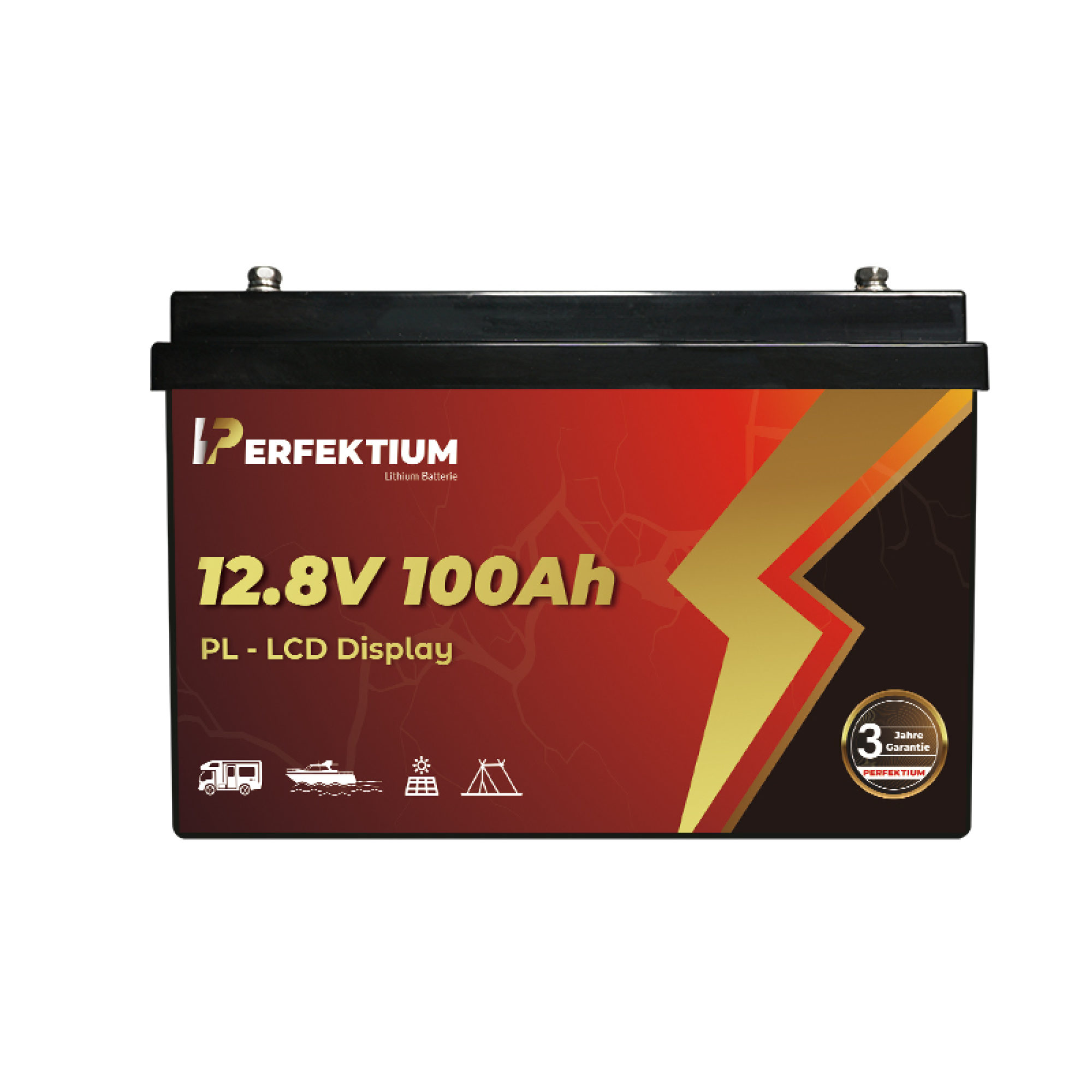 Perfektium LiFePO4 PL-12.8V 100Ah – Lithium Batterie Smart BMS mit LCD – 3 Jahre Garantie