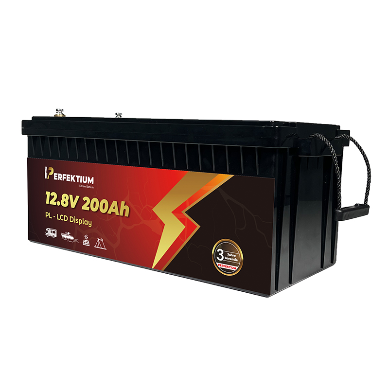 Perfektium LiFePO4 PL-12.8V 200Ah – Lithium Batterie Smart BMS mit LCD – 3 Jahre Garantie