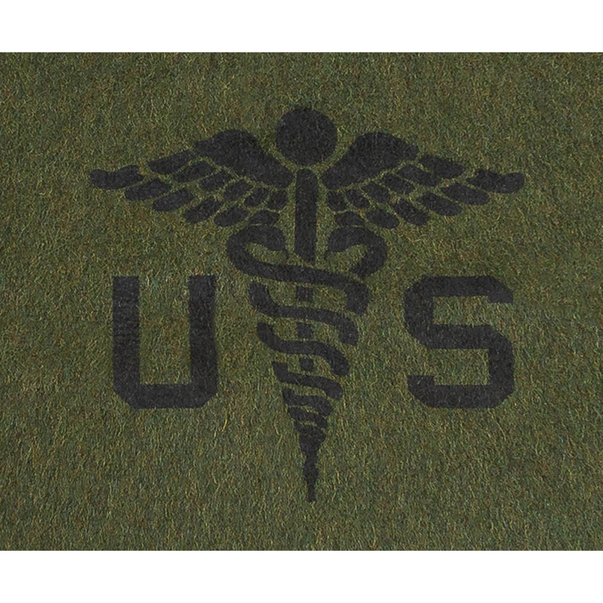 US Wolldecke,  "Medical",  oliv, ca. 225 x 155 cm – Bild 4
