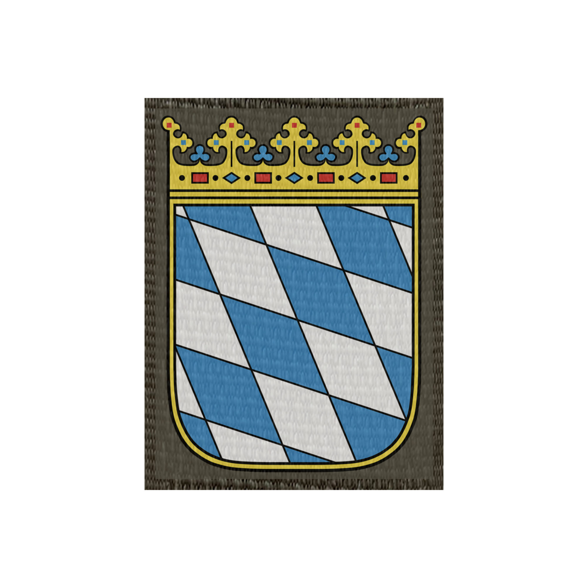 Wappen Bayern 50x67mm Oliv, Klett Patch