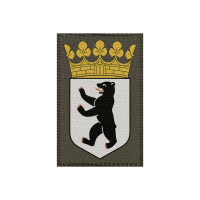 Wappen Nordrhein-Westfalen 50x58mm Oliv, Klett Patch