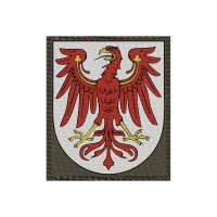 Wappen Nordrhein-Westfalen 50x58mm Oliv, Klett Patch